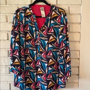 Chicos pink sailboats blouse